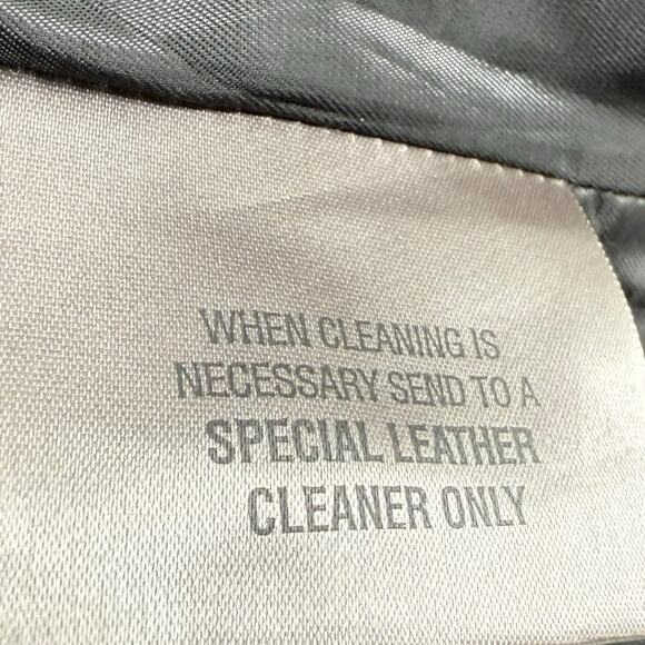 Y2K Pelle Studio Distressed Black Leather Jacket, Zip Front Size S, Missing Belt - Picture 7 of 8